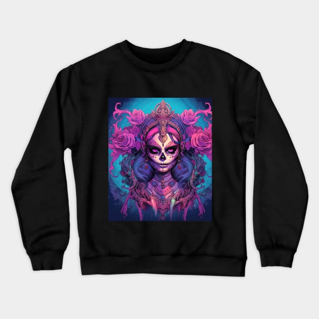 Dia De Las Santas Malvados Muertas Crewneck Sweatshirt by seantwisted